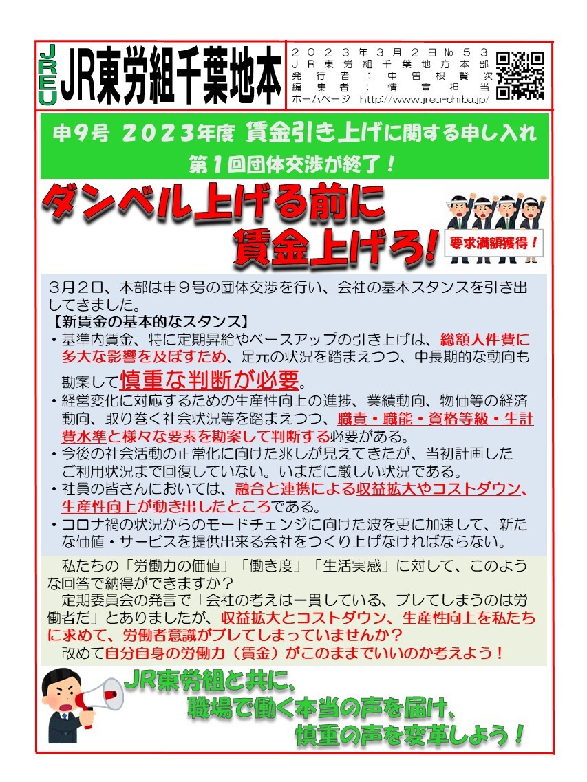 情報第53号 春闘①